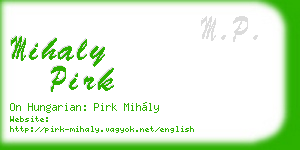 mihaly pirk business card